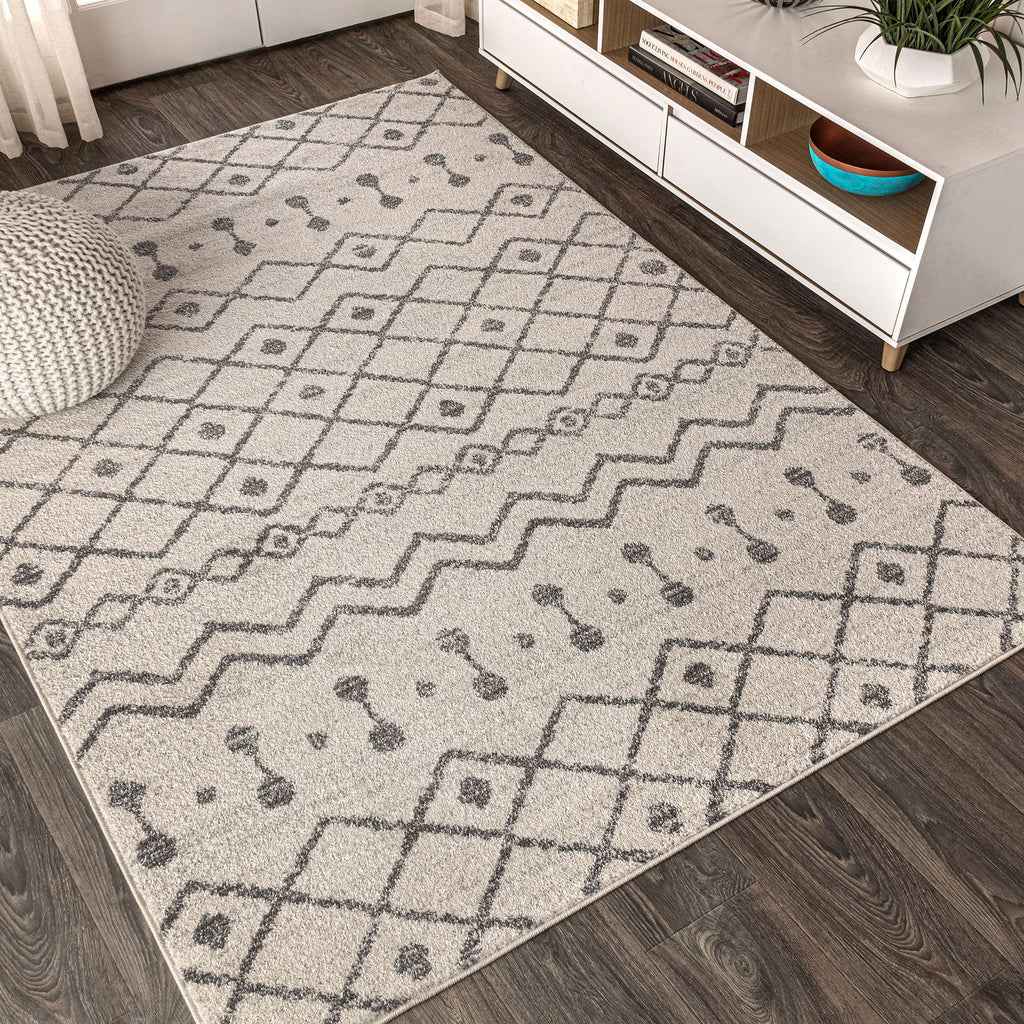 Jonathan Y Moh208B-4 Aksil Moroccan Beni Souk Indoor Farmhouse Area-Rug Bohemian Minimalistic Geometric Easy-Cleaning Bedroom Ki