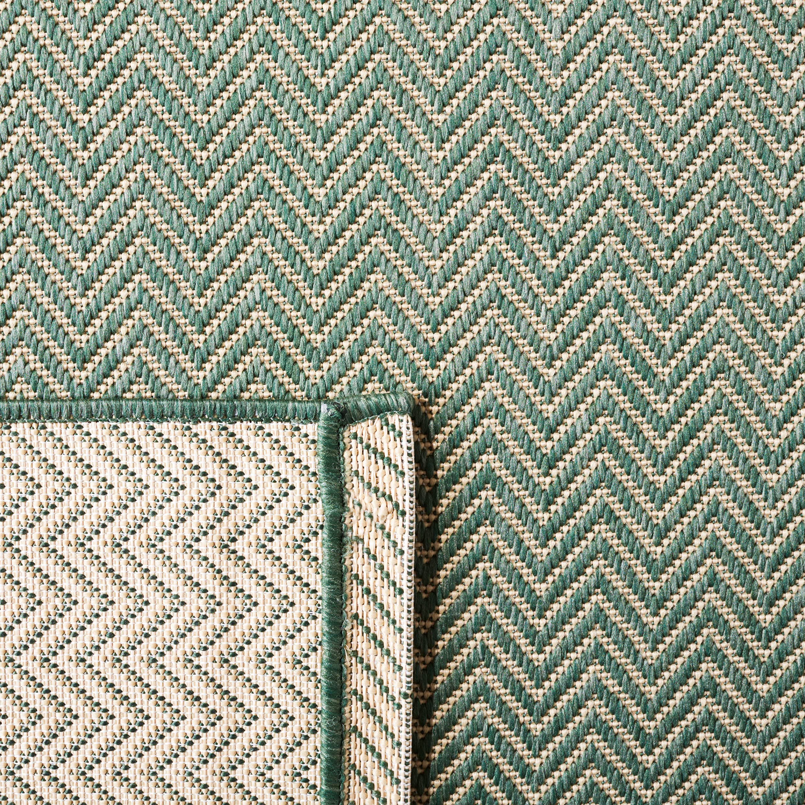 Safavieh Courtyard Collection 4' X 5'7'' Dark Green/Beige Cy8022 Indoor/ Outside Waterproof Easy Cleansingpatio Backyard Mudroom