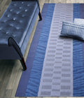 ORFA HOME Custom Size Zebra Hallway Runner Rug Slip Resistant, 26 Inch Wide x Your Choice of Length Size, Blue, 26 Inch X 8 Feet