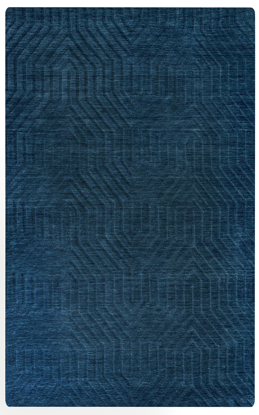 Rizzy Home | Tc8576 | Technique Collection | Wool Area Rug | 2'6" X 8' | Navy Solid