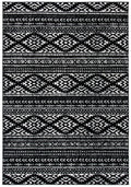 SAFAVIEH Tulum Collection Accent Rug - 4 x 6, Black & Ivory, Moroccan Boho Tribal Design, Non-Shedding & Easy Care, Ideal for 