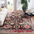 SAFAVIEH Monaco Collection 5 Square Grey/Multi MNC206G Oriental Abstract Distressed Non-Shedding Living Room Bedroom Area Rug