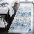 Safavieh Brentwood Collection Runner Rug - 2 x 16, Ivory & Navy, Modern Abstract Design, Non-Shedding & Easy Care, Ideal for H