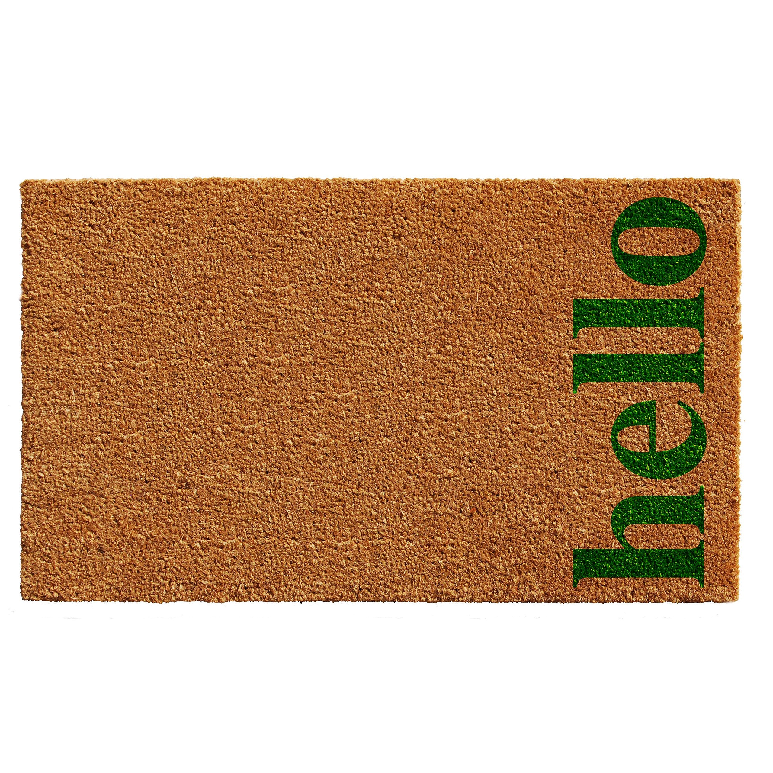 Calloway Mills 102632436Ngb Vertical Hello Doormat, 24' X 36', Natural/Green