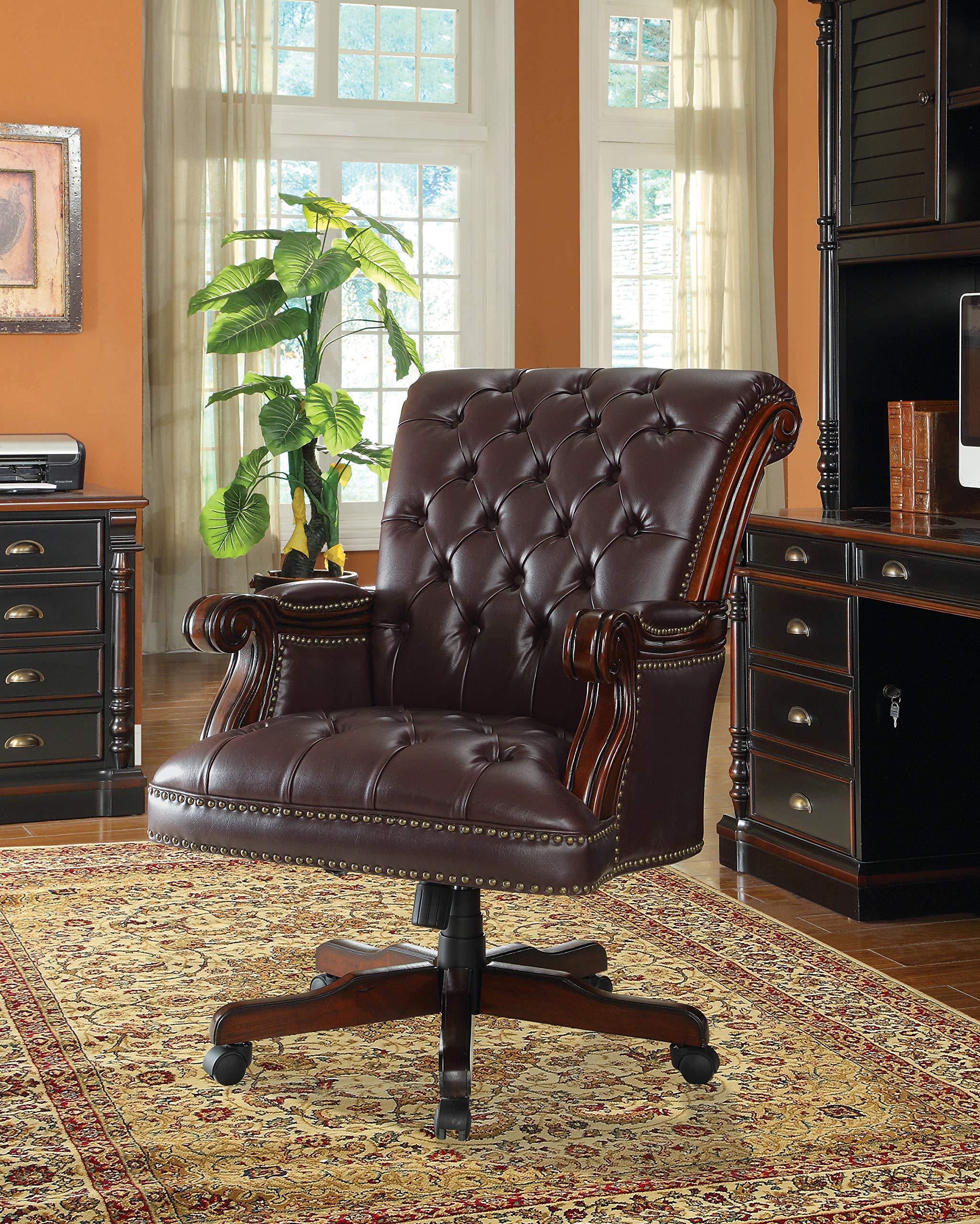 Coaster Furniture Adjustable Height Office Chair Dark Brown 800142