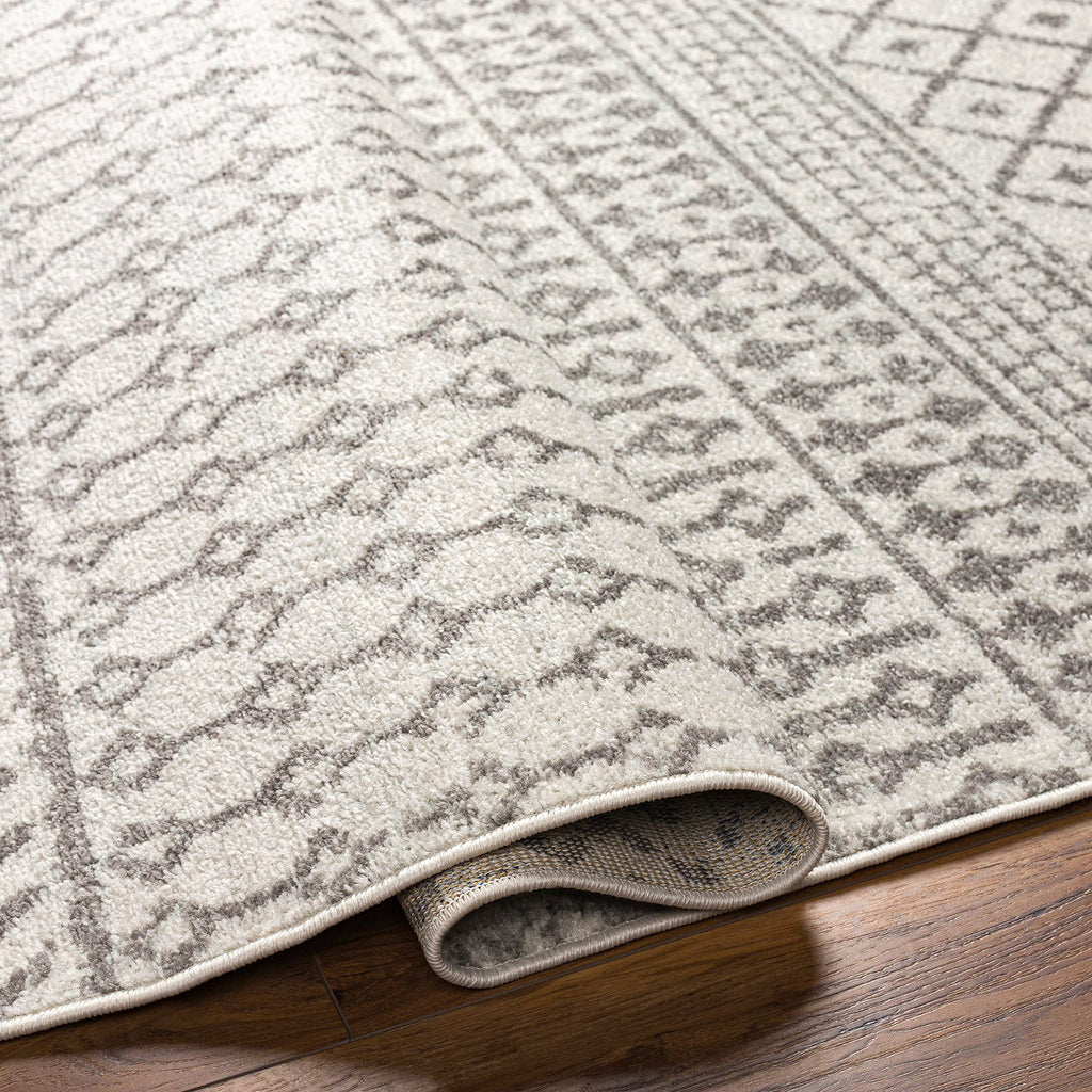 Livabliss Chester Boho Moroccan Area Rug, 6'7'' X 9', Cream/Charcoal