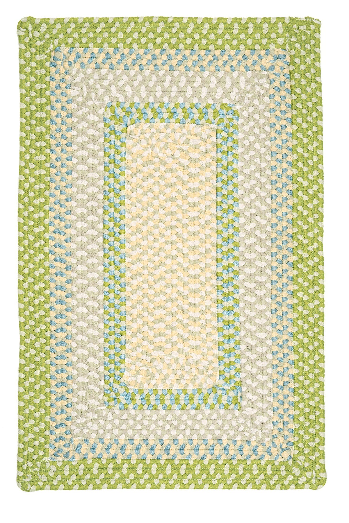 Montego Braided Rug, 2 By 6-Feet, Lime Twist