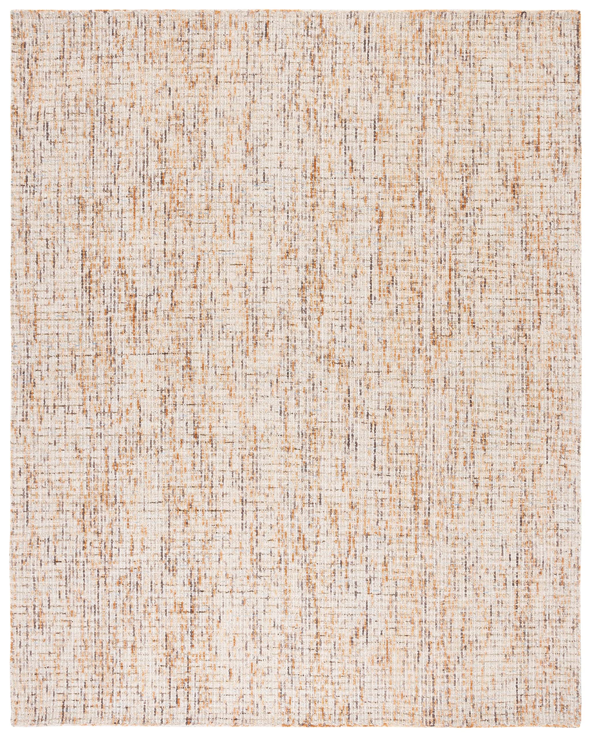 Safavieh Abstract Collection Area Rug - 8' X 10', Gold & Blue, Handmade Wool, Ideal For High Traffic Areas In Living Room, Bedro