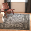 SAFAVIEH Adirondack Collection 4 Square Silver / Black ADR108A Oriental Medallion Non-Shedding Living Room Bedroom Accent Rug