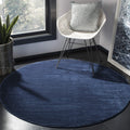 SAFAVIEH Vision Collection 9 Round Navy VSN606N Modern Ombre Tonal Chic Non-Shedding Dining Room Entryway Foyer Living Room Bed