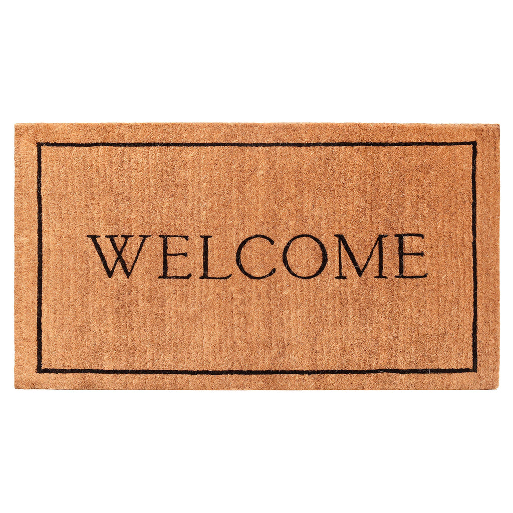 Calloway Mills Az104813672 Welcome Border, 100% Coir Doormat, 3' X 6' X 1.50', Natural/Black