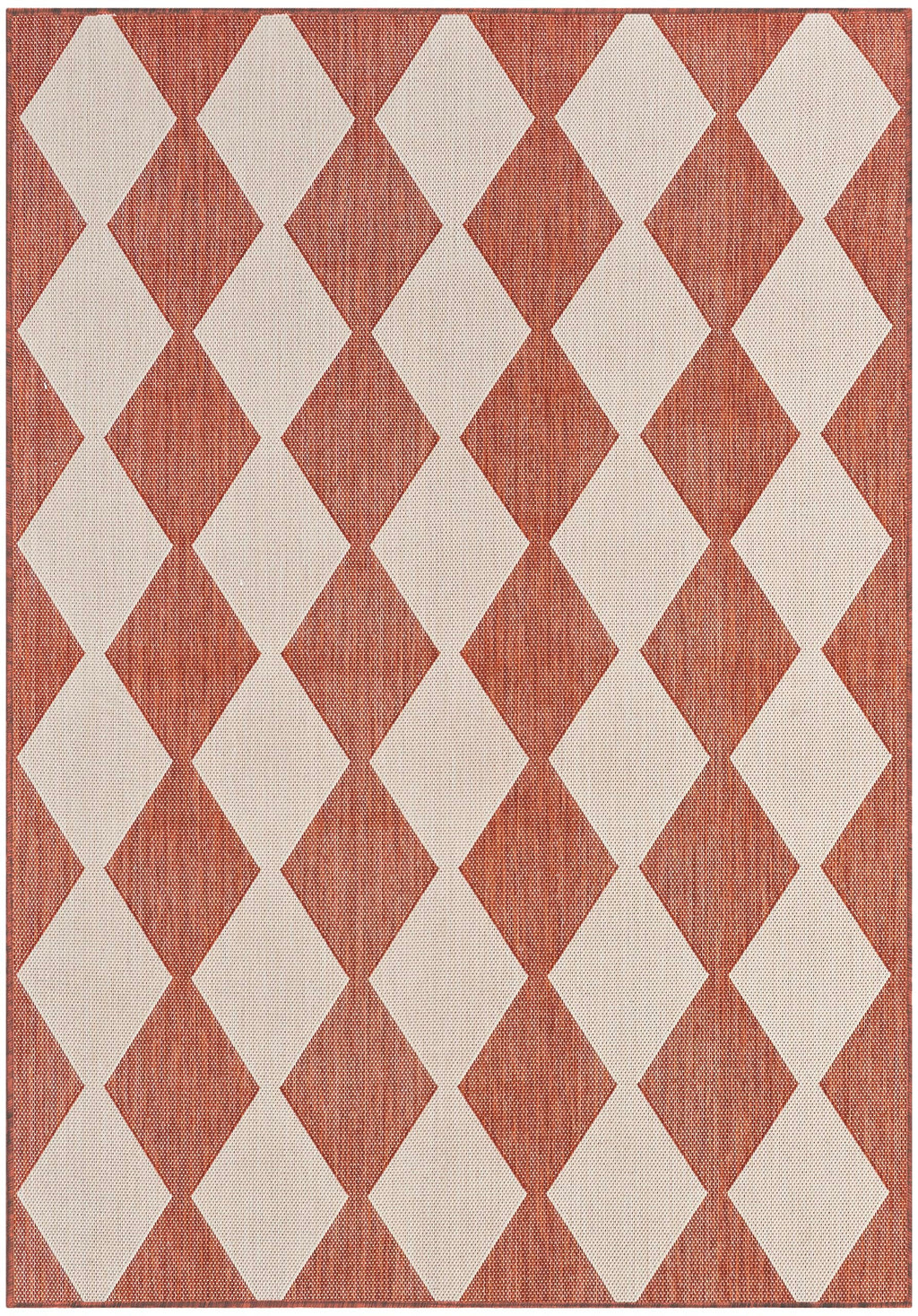 Nourison Positano Indoor/Outdoor Terracotta 4' X 6' Area Rug, Easy Cleaning, Non Shedding, Bed Room, Living Room, Dining Room, Backyard, Deck, Patio (4X6)