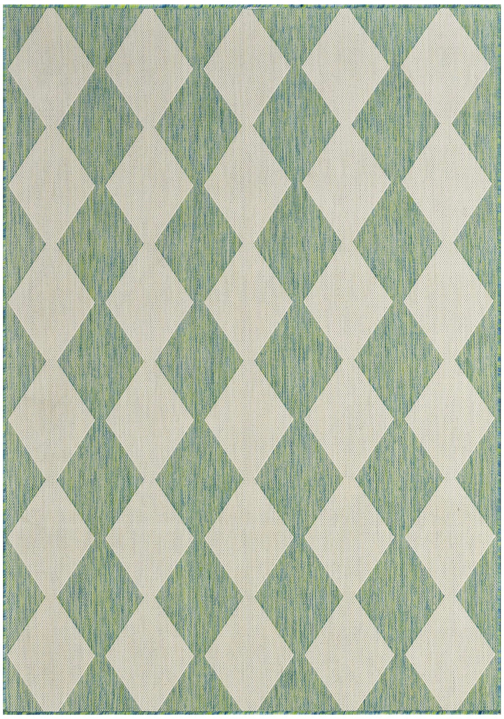 Nourison Positano Indoor/Outdoor Blue Green 4' X 6' Area Rug, Easy Cleaning, Non Shedding, Bed Room, Living Room, Dining Room, Backyard, Deck, Patio (4X6)