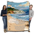Pure Country Weavers Jesus Footprints In The Sand 1 Blanket 1 -Religious Gift Tapestry Throw Woven From Cotton - Made In The Usa