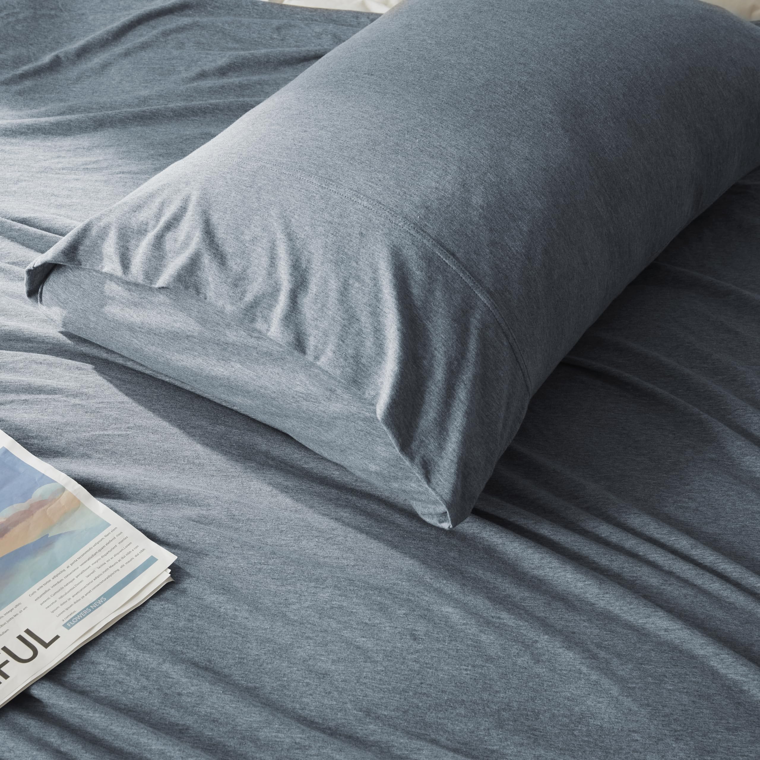 H Household 100% Cotton King Size Pillowcase, Light Weight, Comfortable, Super Soft, Set Of 2, Blue Gray (20''X36'', Envelope Cl