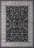 United Weavers Dallas Baroness Area Floor Rug  Grey, 8X11, Modern Indoor Area Rug With Bordered Pattern, Jute Backing