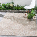 Fh Home Flat Woven Outdoor Rug - Waterproof, Easy To Clean, Stain Resistant - Premium Polypropylene Yarn - Modern Geometric - Pa