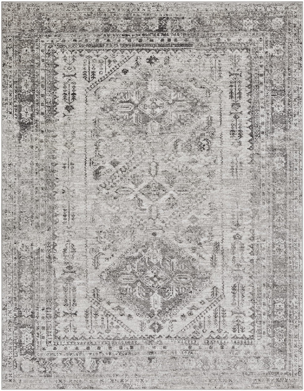 Livabliss Desta Vintage Oriental Area Rug,7'10'' X 10'2'',Charcoal