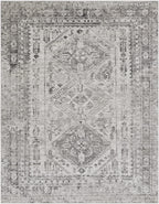 Livabliss Desta Vintage Oriental Area Rug,7'10'' X 10'2'',Charcoal