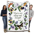 Pure Country Weavers Butterflies Blanket By Jessica Sporn - God Is Our Refuge And Strength - Scriptures - Psalm 46:1 - Religious