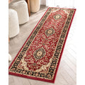Well Woven Barclay Collection Medallion Kashan Red 2x7 Runner Rug - for Hallways, Kitchens, and Entryways