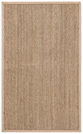 Safavieh Natural Fiber Collection Accent Rug - 2 x 3, Natural & Beige, Border Herringbone Seagrass Design, Easy Care, Ideal fo