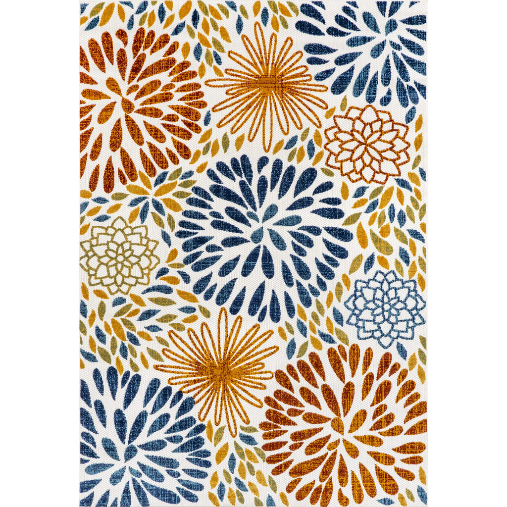 Nuloom Monique Floral Indoor/Outdoor Area Rug, 4' X 6', Multi Color, Rectangular, 0.4' Thick