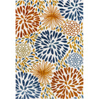 Nuloom Monique Floral Indoor/Outdoor Area Rug, 4' X 6', Multi Color, Rectangular, 0.4' Thick