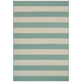 Couristan Afuera Yacht Club Rug, 7-Feet 10-Inch by 10-Feet 9-Inch, Sea Mist/Ivory