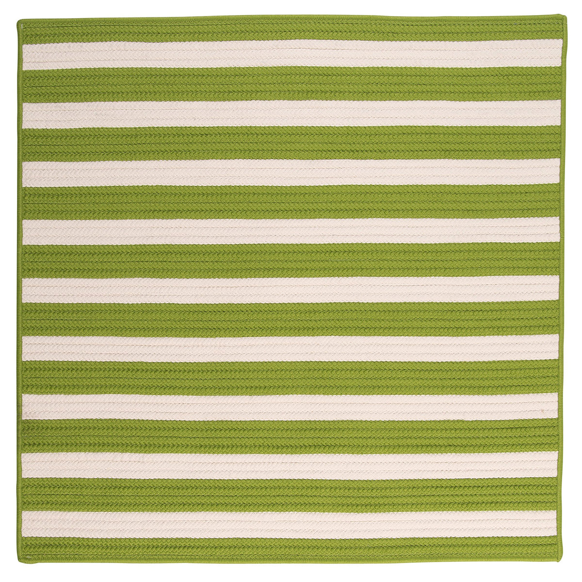 Stripe It Square Rug, 4-Feet, Bright Lime