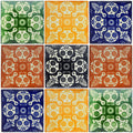 COLOR Y TRADICI  N 9 Mexican Tiles 4'' x 4'' Day of The Dead Skulls Hand Painted