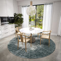 Addison Rugs Rylee Ary31 Black Washable 8' X 8' Indoor Outdoor Round Rug, Easy Clean, Machine Washable, Non Shedding, Bedroom, Entry, Living Room, Dining Room, Kitchen, Patio Rug