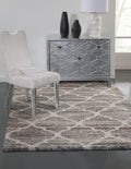Abacasa Granada Trellis Area Rug, 5' X 8', Blue/Brown/Tan