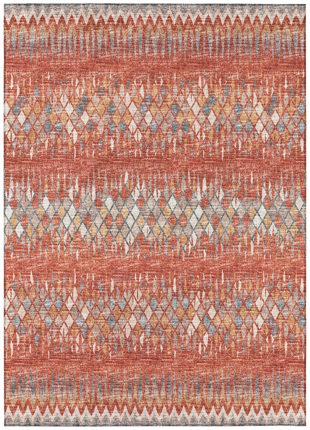 Addison Rugs Rylee Ary35 Red Washable 9' X 12' Indoor Outdoor Area Rug, Easy Clean, Machine Washable, Non Shedding, Bedroom, Entry, Living Room, Dining Room, Kitchen, Patio Rug