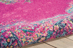 Nourison Passion Fuchsia 6'7'' X 9'6'' Area -Rug, Boho, Traditional, Easy -Cleaning, Non Shedding, Bed Room, Living Room, Hallwa