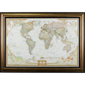 Craig Frames Wayfarer, Executive World Push Pin Travel Map, Antique Copper and Black Frame with Pins, 24 by 36-Inch