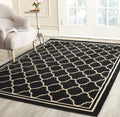 SAFAVIEH Courtyard Collection 27 x 5 Black/Beige CY6918 Trellis Indoor/ Outdoor Splashproof Easy Scrubbing Patio Backyard Mudr
