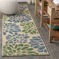 Jonathan Y Smb110B-210 Zinnia Modern Floral Textured Weave Indoor Outdoor -Area Rug Bohemian Coastal Easy-Cleaning Bedroom Kitch