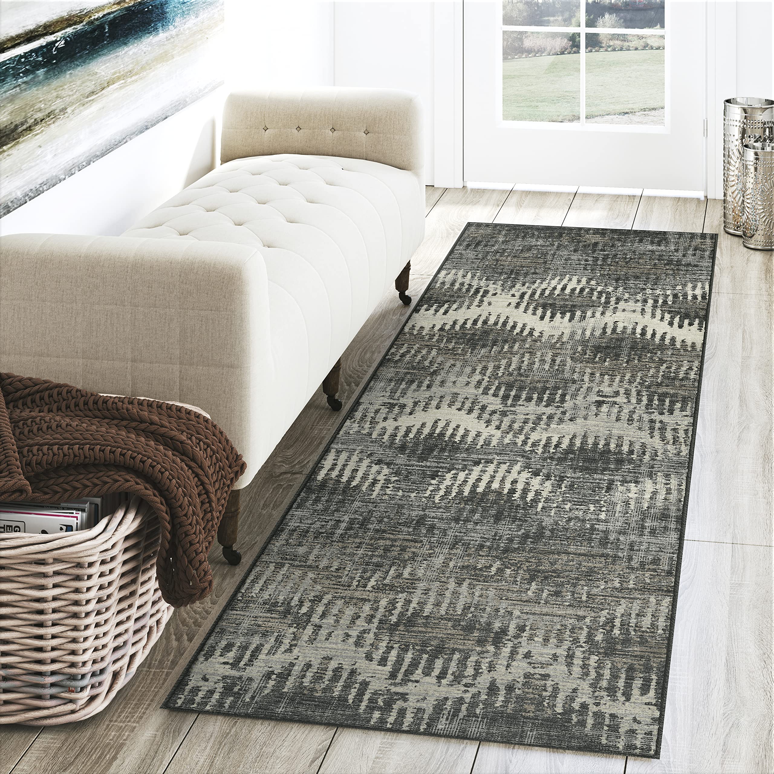Dalyn Rugs Brisbane Br9 Dynamic Chevron Midnight 2'3&quot; X 7'6&quot;