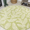 Jonathan Y Smb119D-5R Nevis Palm Frond Indoor Outdoor Area Rug, Coastal Casual Country Easy Cleaning,Bedroom,Kitchen,Backyard,Pa