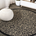 Jonathan Y Smb107A-5R Madrid Vintage Filigree Textured Weave Indoor Outdoor Area Rug, Classic, Traditional, Transitional Easy Cl