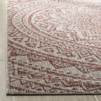 Safavieh Courtyard Collection 6'7' X 9'6' Light Beige/Terracotta Cy8734 Indoor/ Outdoor Waterproof Easy Cleaning Patio Backyard Mudroom Area Rug