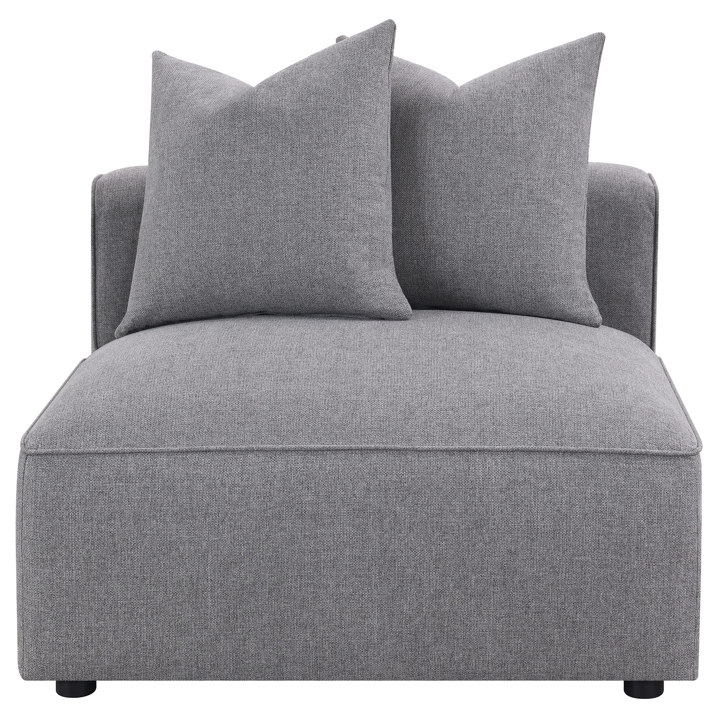 Coaster Home Furnishings Jennifer Upholstered Armless Chair Grey
