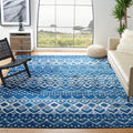 SAFAVIEH Amsterdam Collection X-Large Area Rug - 11' x 15', Navy & Beige, Moroccan Boho Design, Non-Shedding & Easy Care, Ideal 