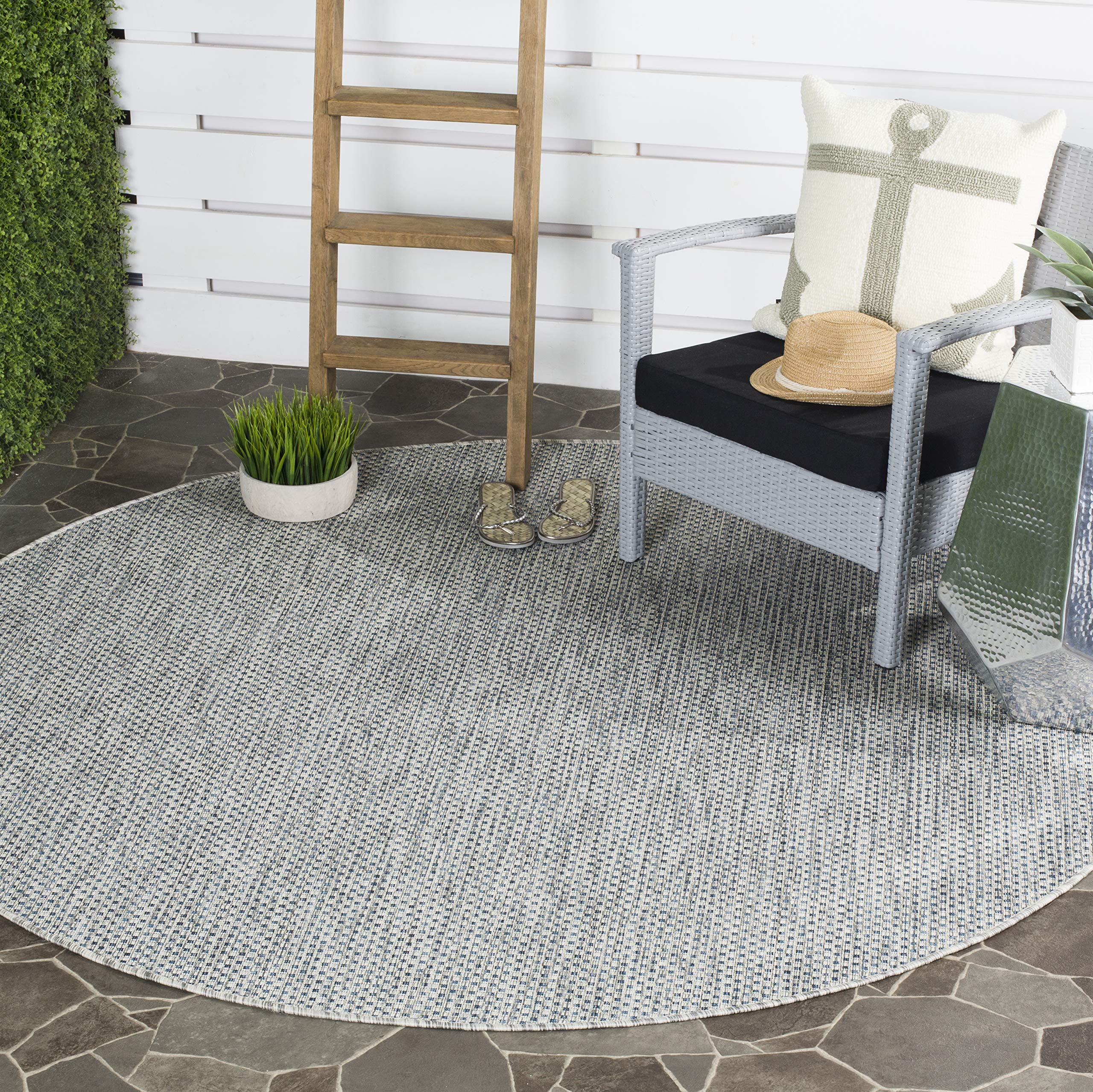 Safavieh Courtyard Collection 10' X 10' Round Red/Beige Cy8521 Indoor/Outdoor Waterproof Washable Mudroom Backyard Patio Area Ru
