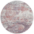Addison Rugs Indoor/Outdoor Accord Aac34 Pink Washable 8' X 8' Indoor Outdoor Round Rug, Easy Clean, Machine Washable, Non Shedding, Bedroom, Living Room, Dining Room, Kitchen, Patio Rug