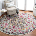 SAFAVIEH Madison Collection 9 Round Grey / Gold MAD447G Boho Chic Medallion Distressed Non-Shedding Dining Room Entryway Foyer 