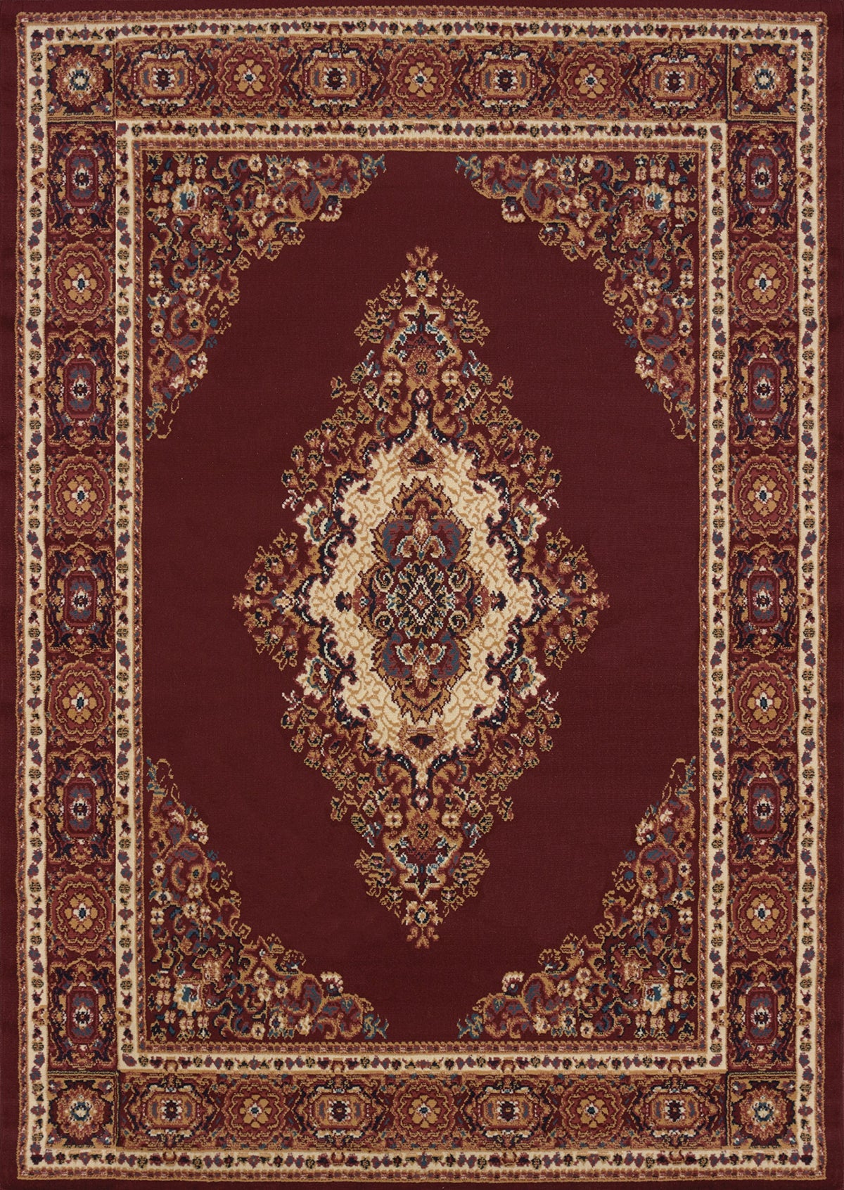 United Weavers Of America Cathedral Manhattan Rug Collection, 3 11 Inch  By 5 3 Inch , Burgundy