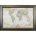 Craig Frames Wayfarer, Executive World Push Pin Travel Map, Antique Silver and Black Frame with Pins, 24 by 36-Inch