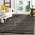 SAFAVIEH Natural Fiber Collection Accent Rug - 4 x 6, Charcoal, Handmade Braided Woven Jute, Ideal for High Traffic Areas in E